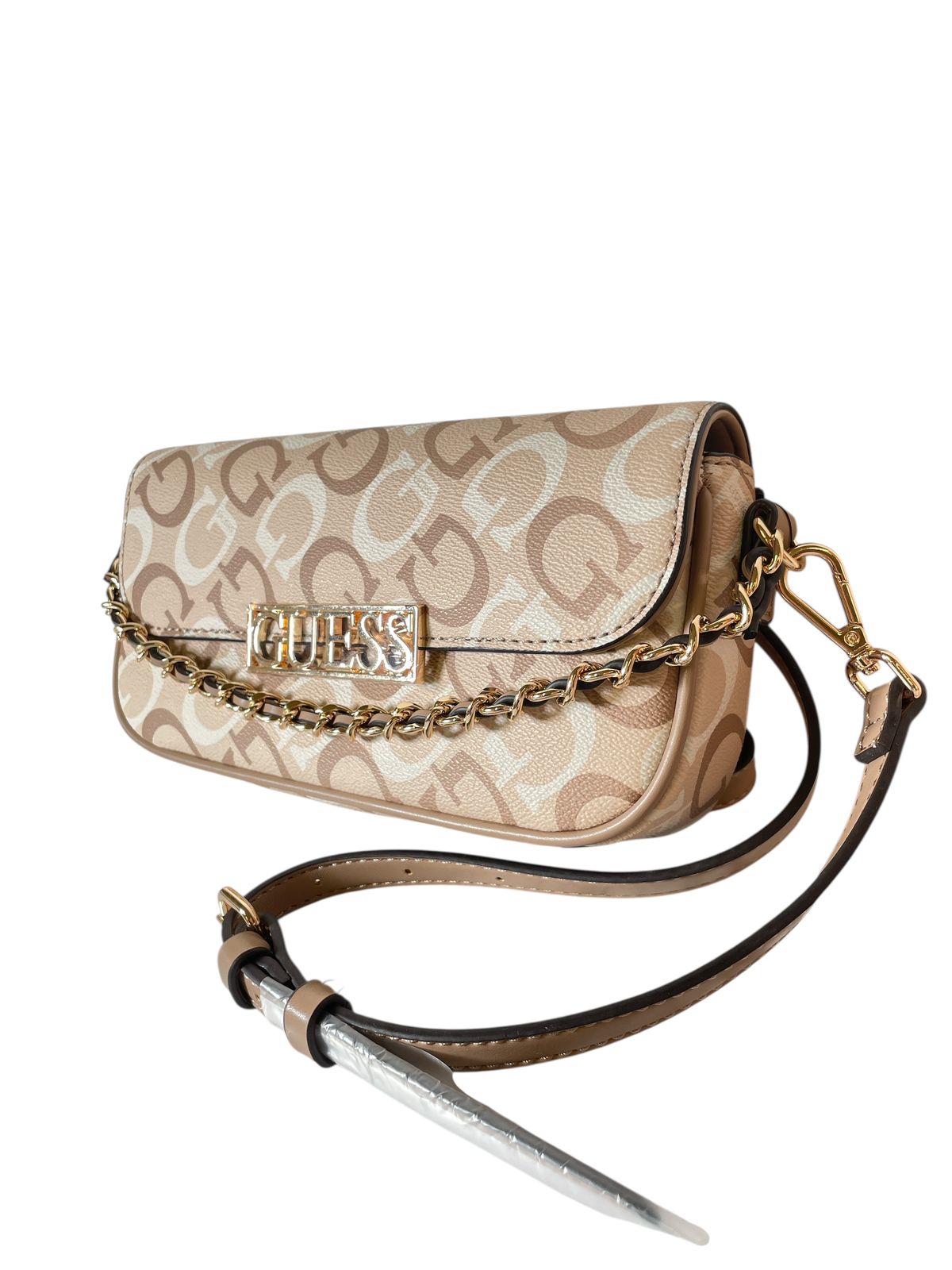 Bolsa Guess "G Chain Chic" – Estilo elegante con cadena frontal